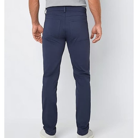 Stylus 5 Pocket Men's Slim Fit Flat Front Pant Size 38/30 Blue Nights - Picture 3 of 4